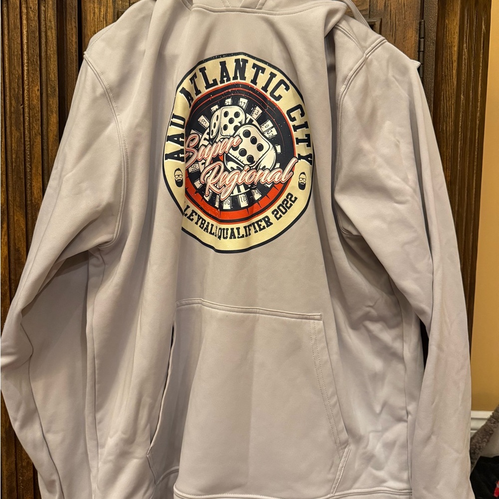 Port and Company Gray Hoodie with Atlantic City Graphic